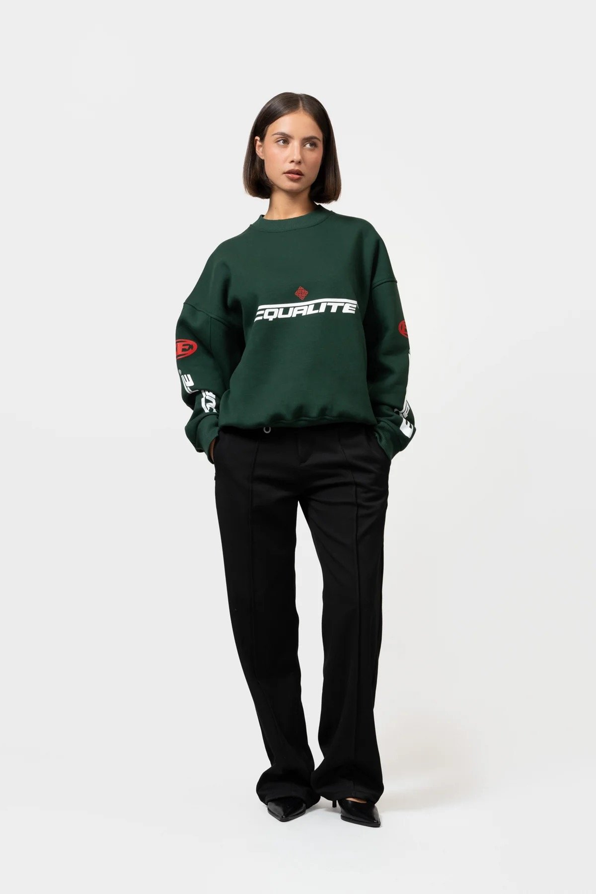 EQUALITÉ: ARENA OVERSIZED SWEATER GREEN