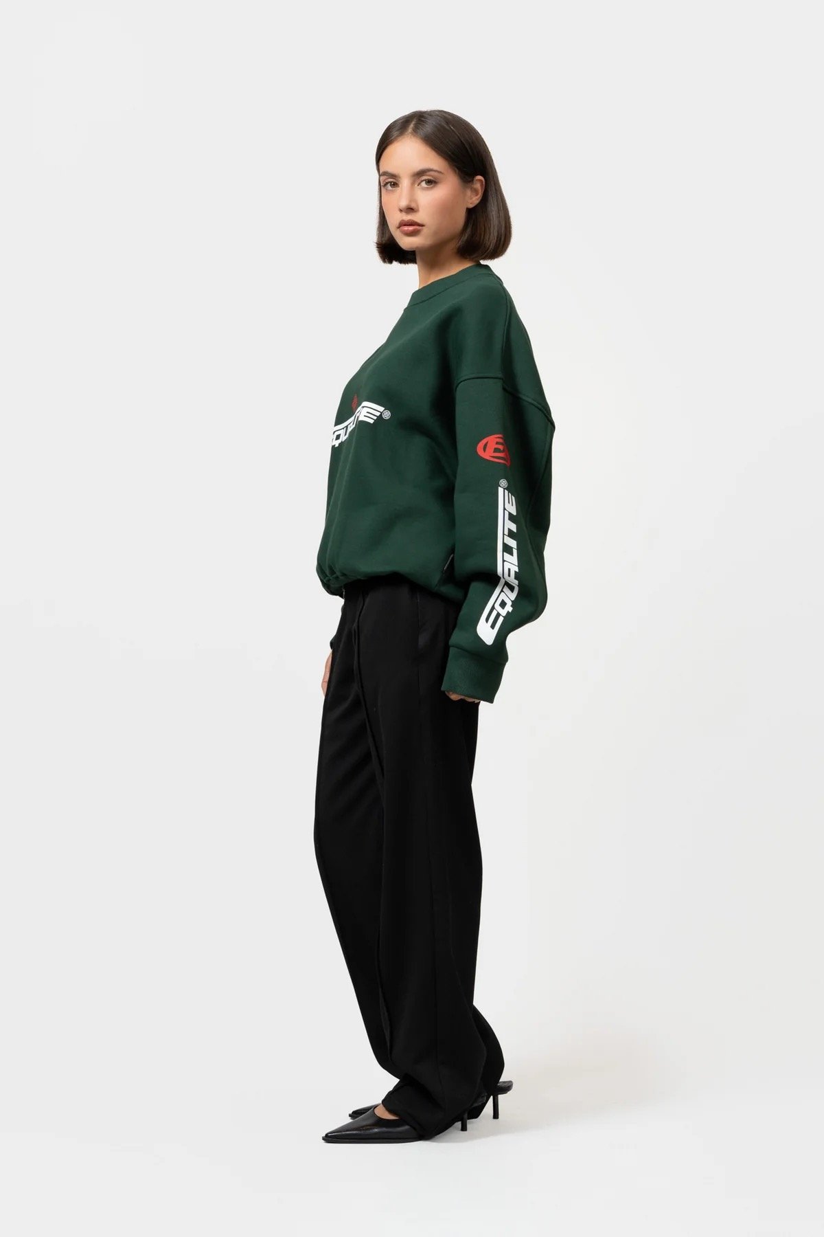 EQUALITÉ: ARENA OVERSIZED SWEATER GREEN