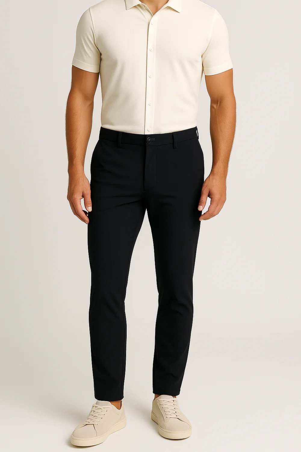 MI PIACE: MEN TROUSERS L32 BLACK/BLACK