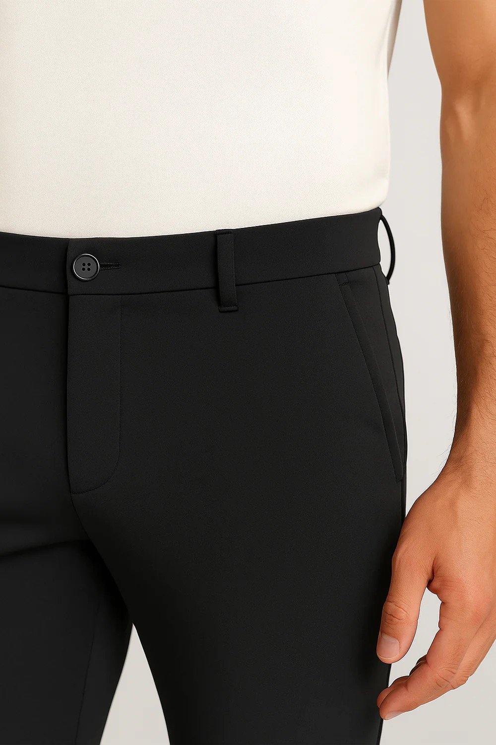 MI PIACE: MEN TROUSERS L32 BLACK/BLACK