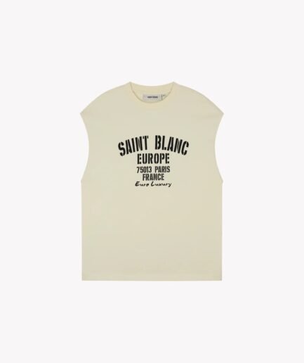 SAINT BLANC EURO LUXURY SLEEVELESS SHIRT OFF WHITE