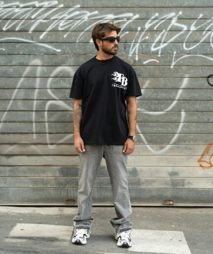 FEARLESS BLOOD: FIRE TEE BLACK