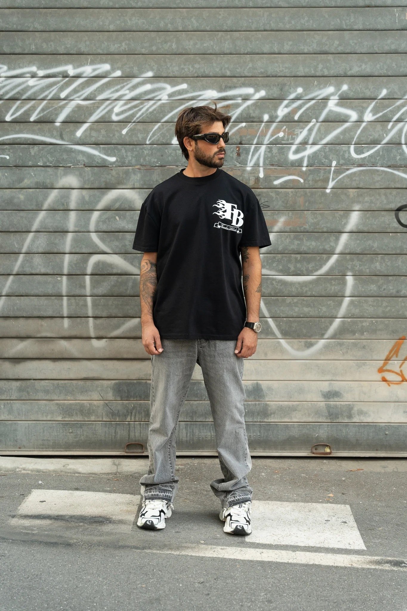 FEARLESS BLOOD: FIRE TEE BLACK