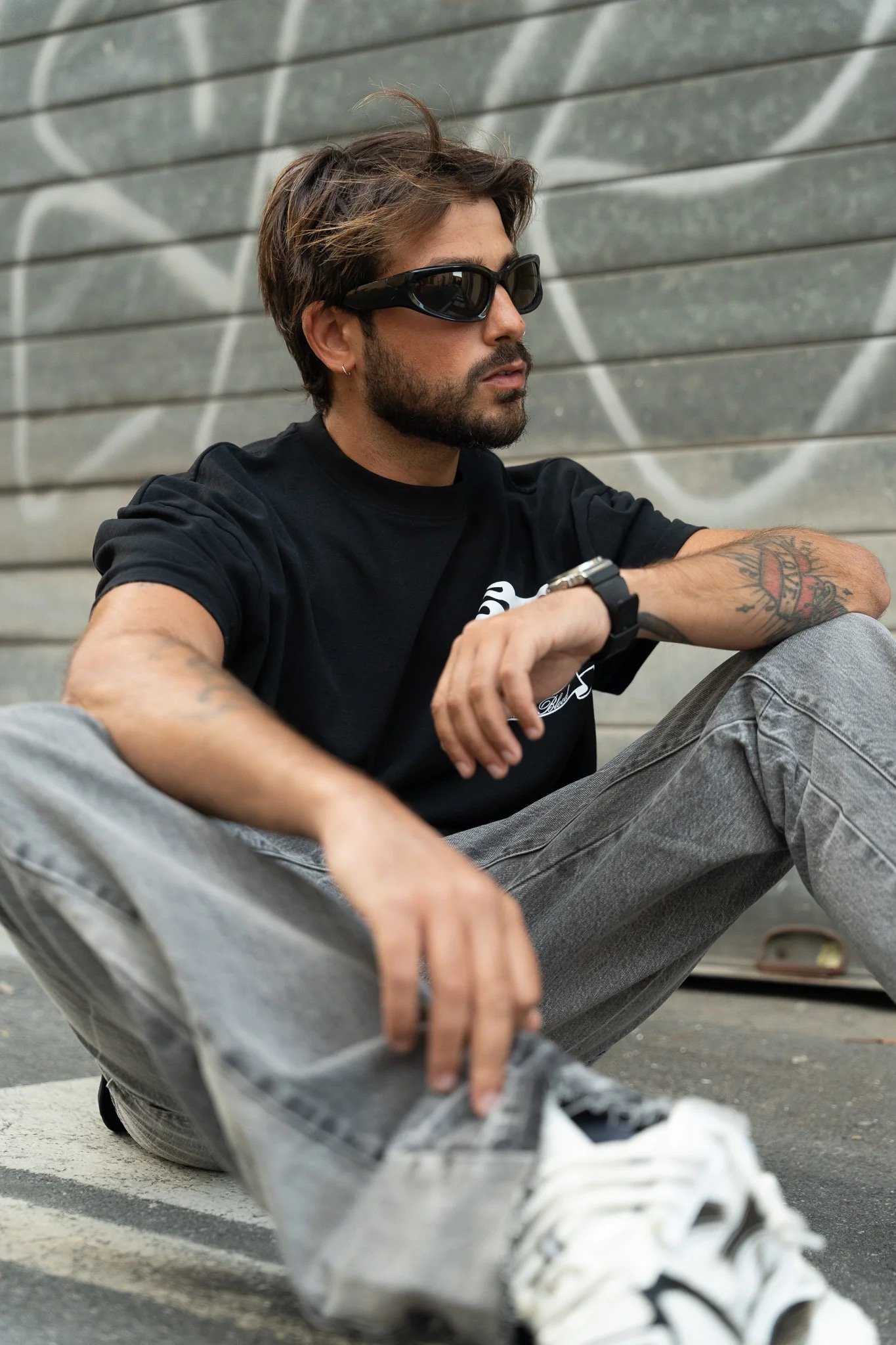 FEARLESS BLOOD: FIRE TEE BLACK