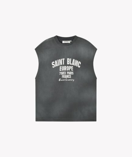 SAINT BLANC EURO LUXURY SLEEVELESS SHIRT BLACK