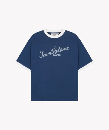 SAINT BLANC SCRIBBLE RINGER T-SHIRT BLUE
