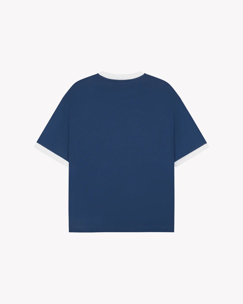 SAINT BLANC SCRIBBLE RINGER T-SHIRT BLUE