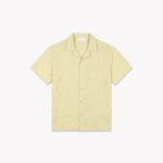 Croyez Initial Waffle Shirt | Butter Yellow