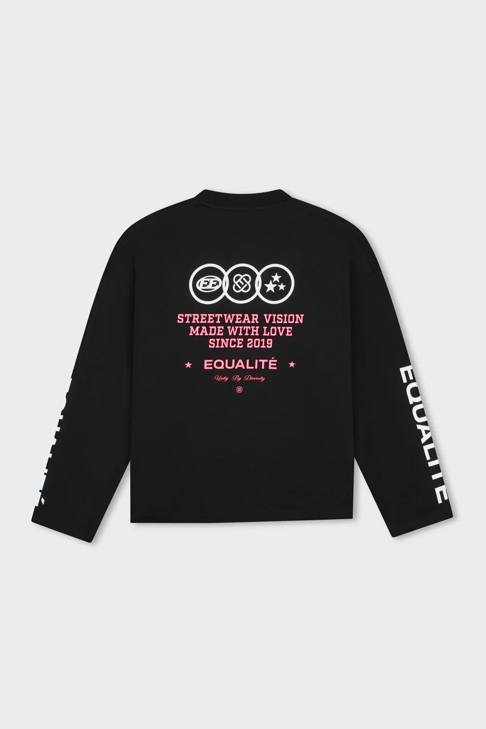 EQUALITÉ: UNIVERSE LONGSLEEVE TEE BLACK & PINK