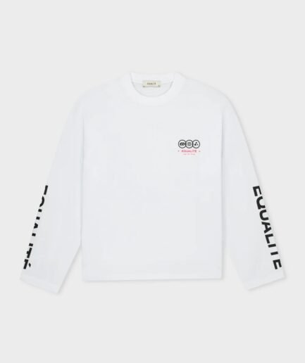 EQUALITÉ: UNIVERSE LONGSLEEVE TEE WHITE