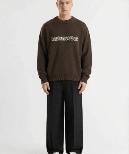 Don't Waste Culture Aretu Knitted Sweater | Brown
