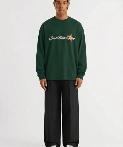 Don't Waste Culture Unisa Longsleeve | Melage Green