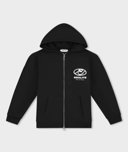 EQUALITÉ: ARID OVERSIZED FULL ZIP HOODIE BLACK