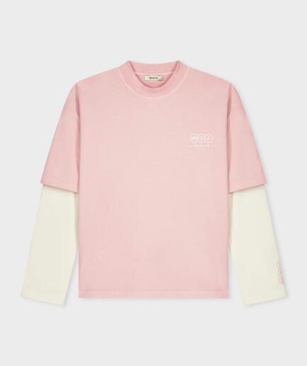 EQUALITÉ UNIVERSE DOUBLE LAYER LONGSLEEVE TEE SOFT PINK