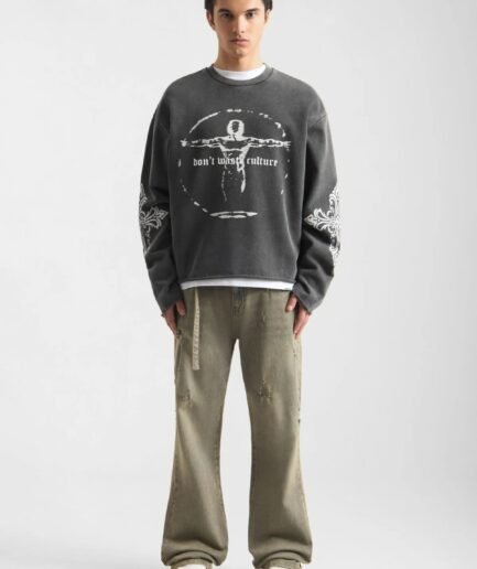 DON'T WASTE CULTURE XAVIRA SWEATER | WASHED BLACK