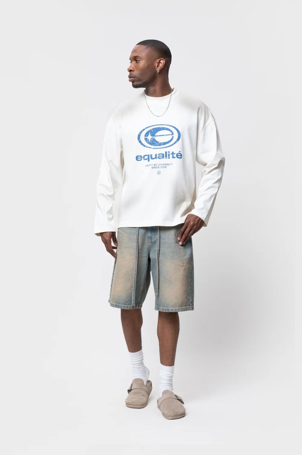 EQUALITÉ ELAN VINTAGE LONGSLEEVE TEE OFF-WHITE