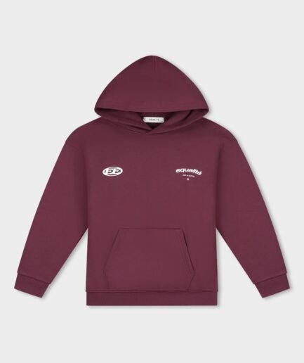 EQUALITÉ: STAY EQUAL OVERSIZED HOODIE BURGUNDY
