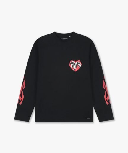 Croyez Heart On Fire Longsleeve | Vintage Black