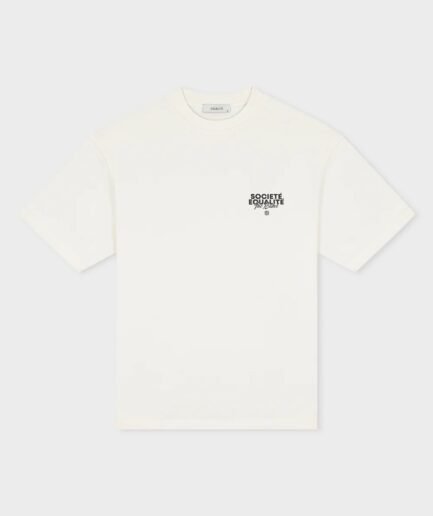 EQUALITÉ: SOCIETE OVERSIZED TEE OFF-WHITE