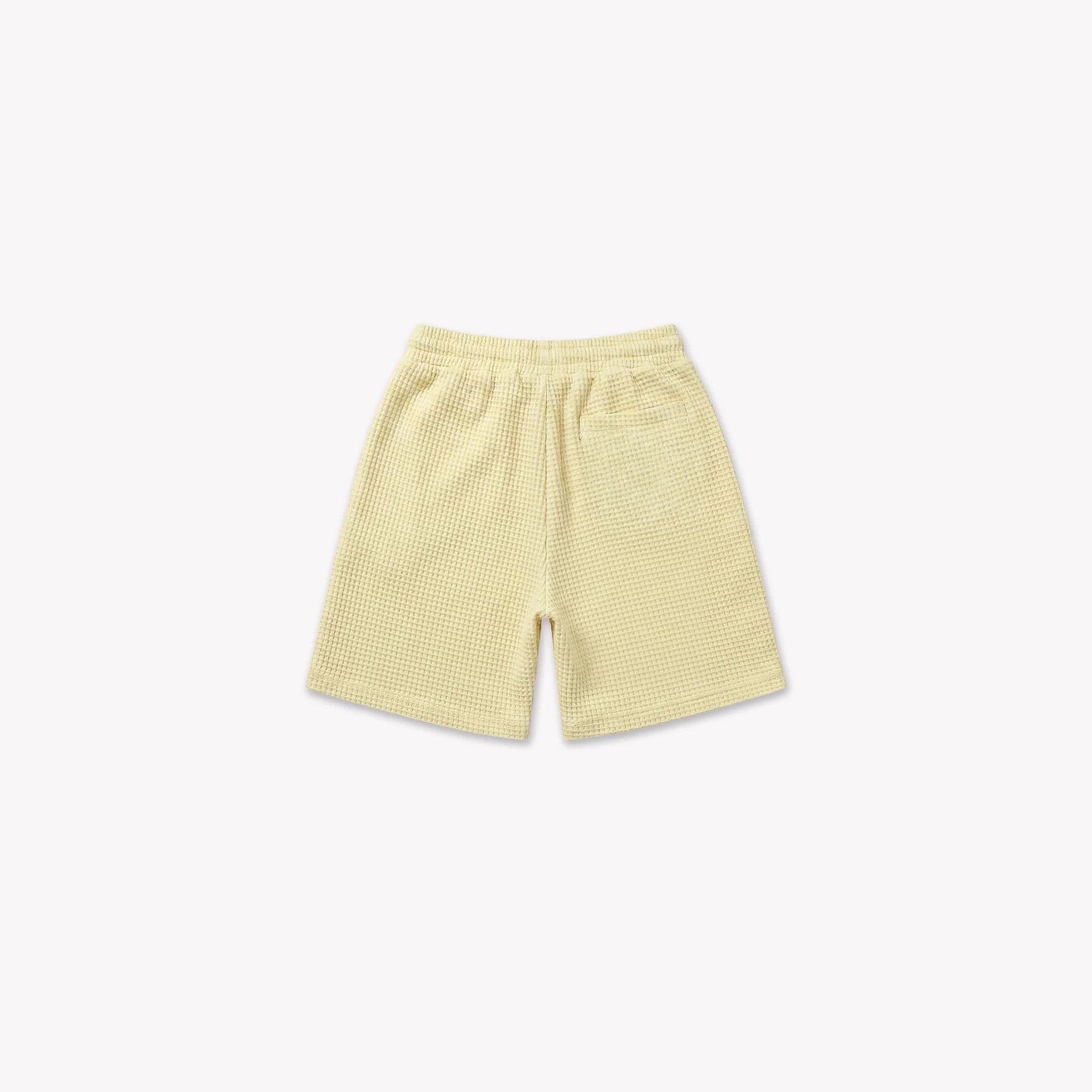 Croyez Initial Waffle Shorts | Butter Yellow