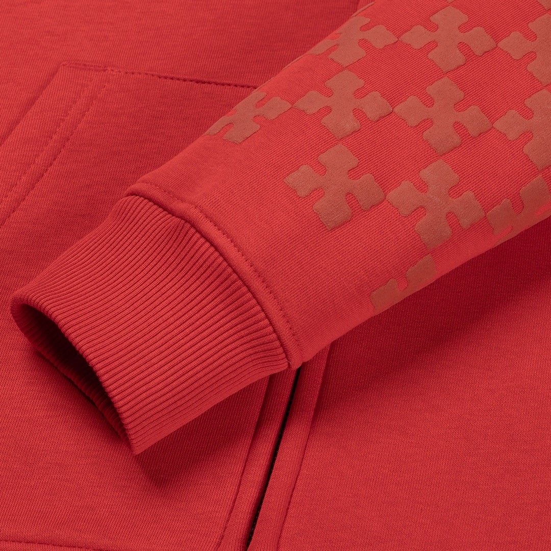 Croyez Cross Zip Hoodie | Red