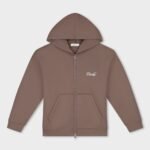 EQUALITÉ YUKI OVERSIZED SCUBA FULL ZIP HOODIE TOBACCO