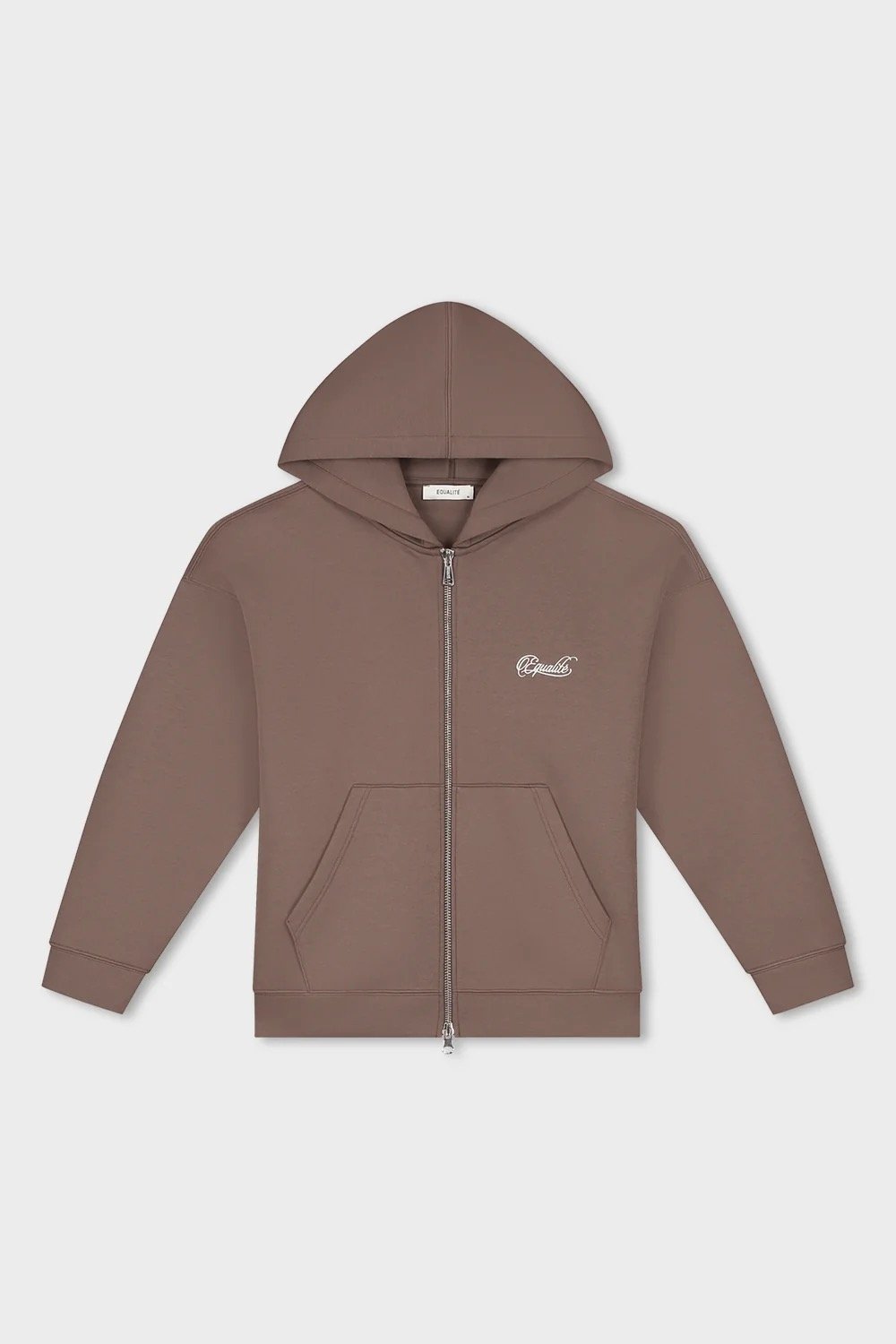 EQUALITÉ YUKI OVERSIZED SCUBA FULL ZIP HOODIE TOBACCO