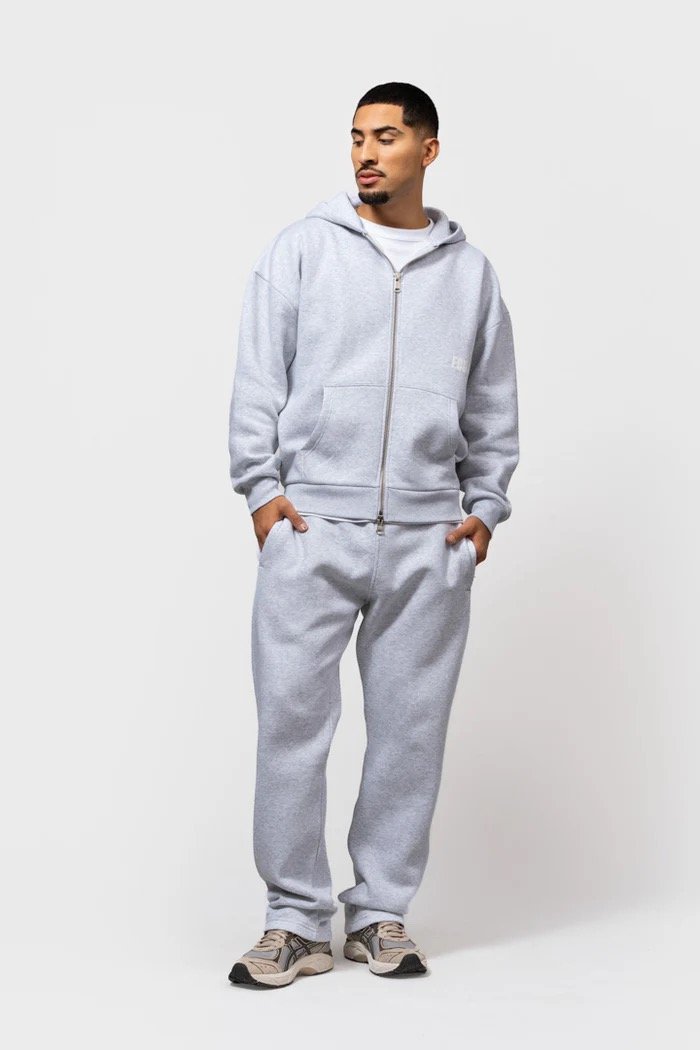 EQUALITÉ ELIA OVERSIZED FULL ZIP HOODIE MELANGE GREY