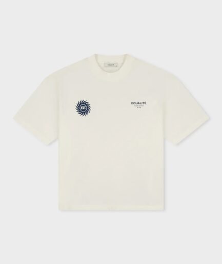 EQUALITÉ SUNNY BOXY FIT TEE OFF-WHITE & NAVY