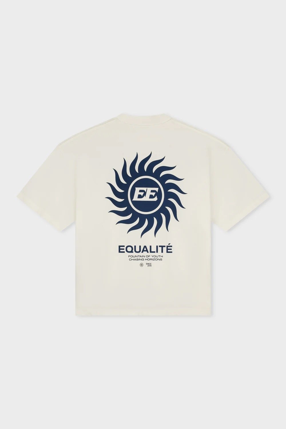 EQUALITÉ SUNNY BOXY FIT TEE OFF-WHITE & NAVY