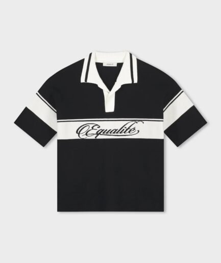 EQUALITÉ JADEN KNIT POLO BLACK