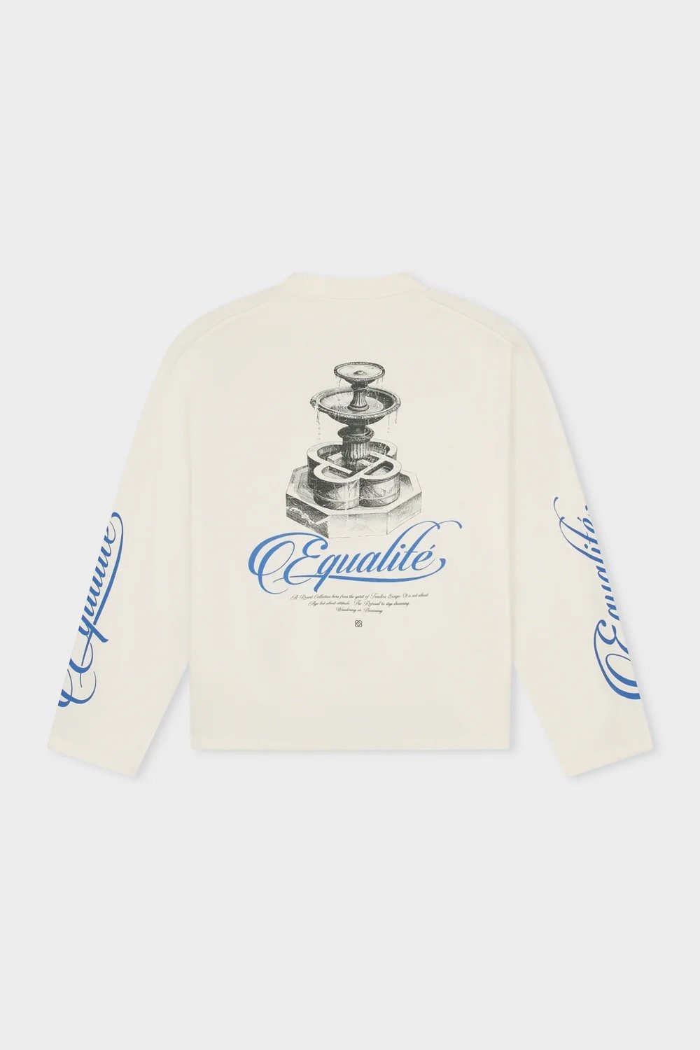 EQUALITÉ FOUNTAIN OVERSIZED LONGSLEEVE TEE OFF-WHITE