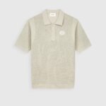 PURE PATH EMBLEM OPEN KNIT POLO 26010811 SAND