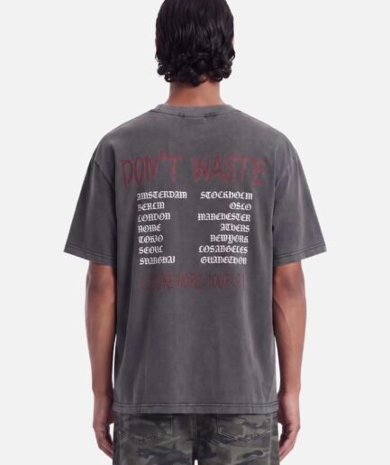 DON'T WASTE CULTURE JOVI T-SHIRT | WASHED BLACK