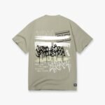 JORCUSTOM: GRAFFITI LOOSE FIT T-SHIRT KHAKIGREEN