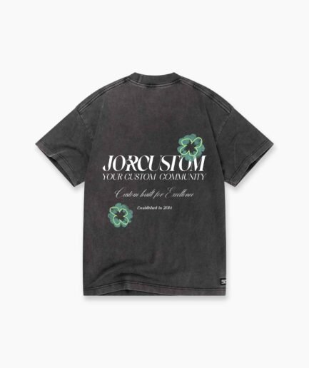 JORCUSTOM FLOWERS LOOSE FIT T-SHIRT ACIDGREY