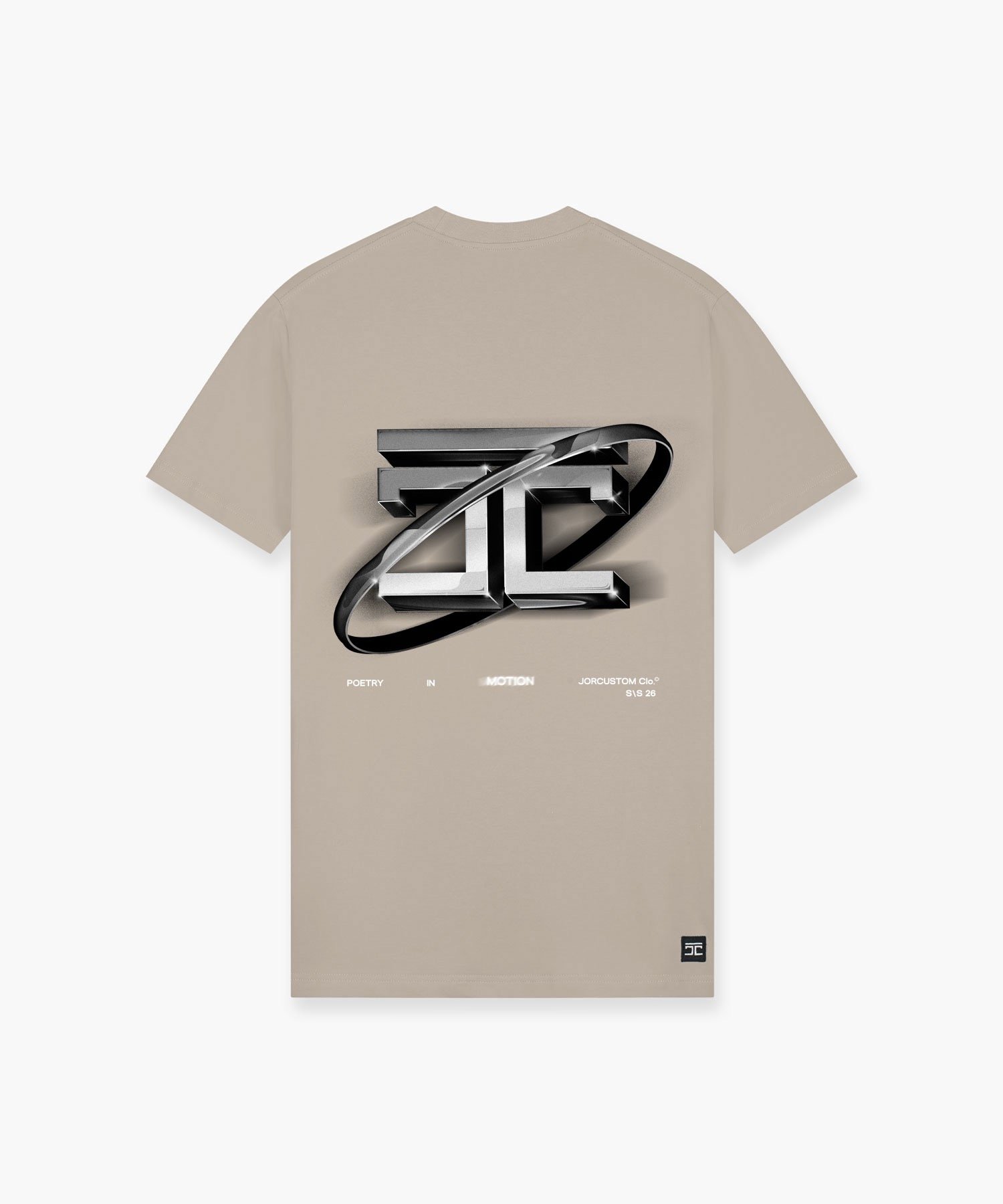 JORCUSTOM POETRYINMOTION SLIM FIT T-SHIRT TAUPE