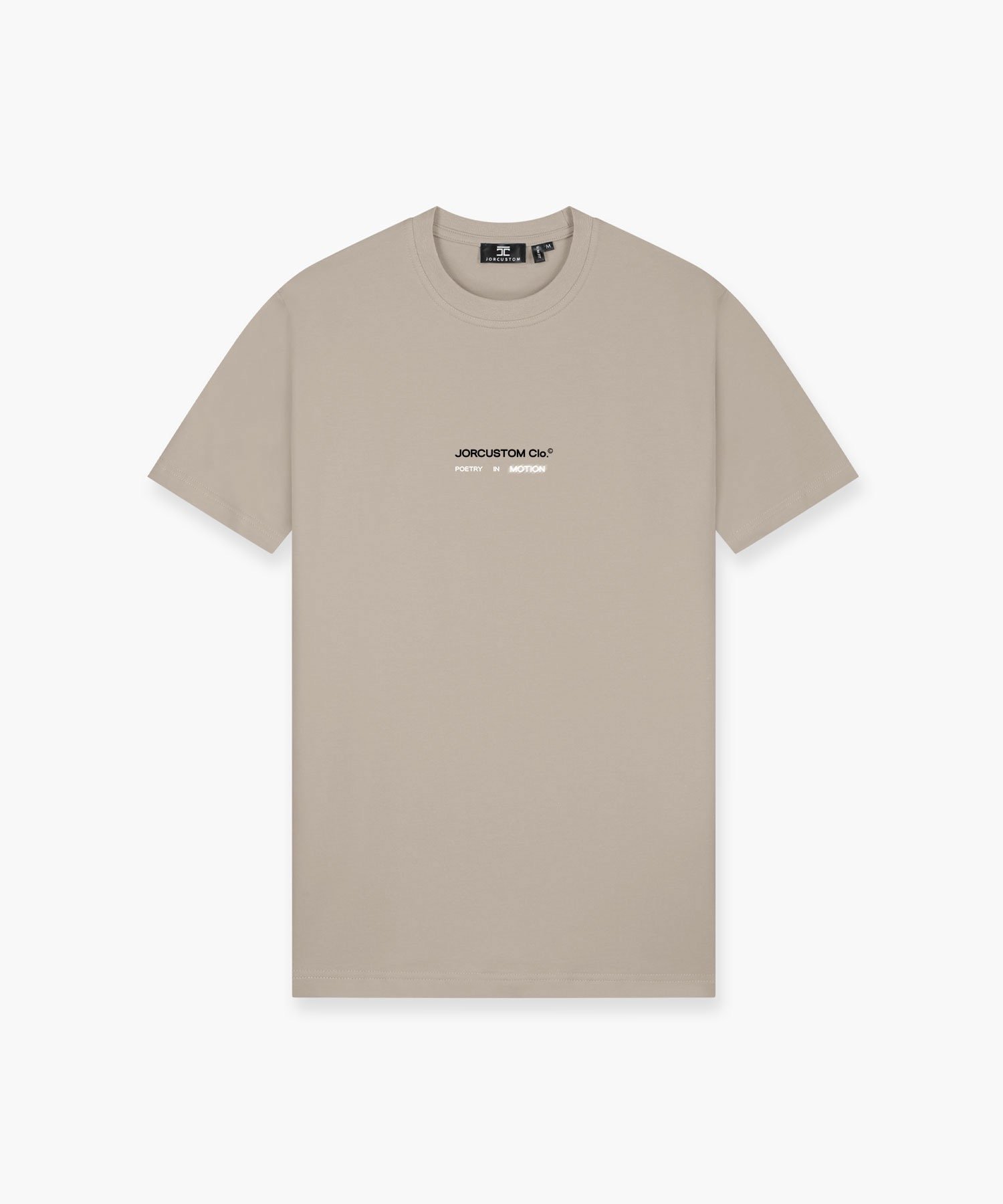 JORCUSTOM POETRYINMOTION SLIM FIT T-SHIRT TAUPE