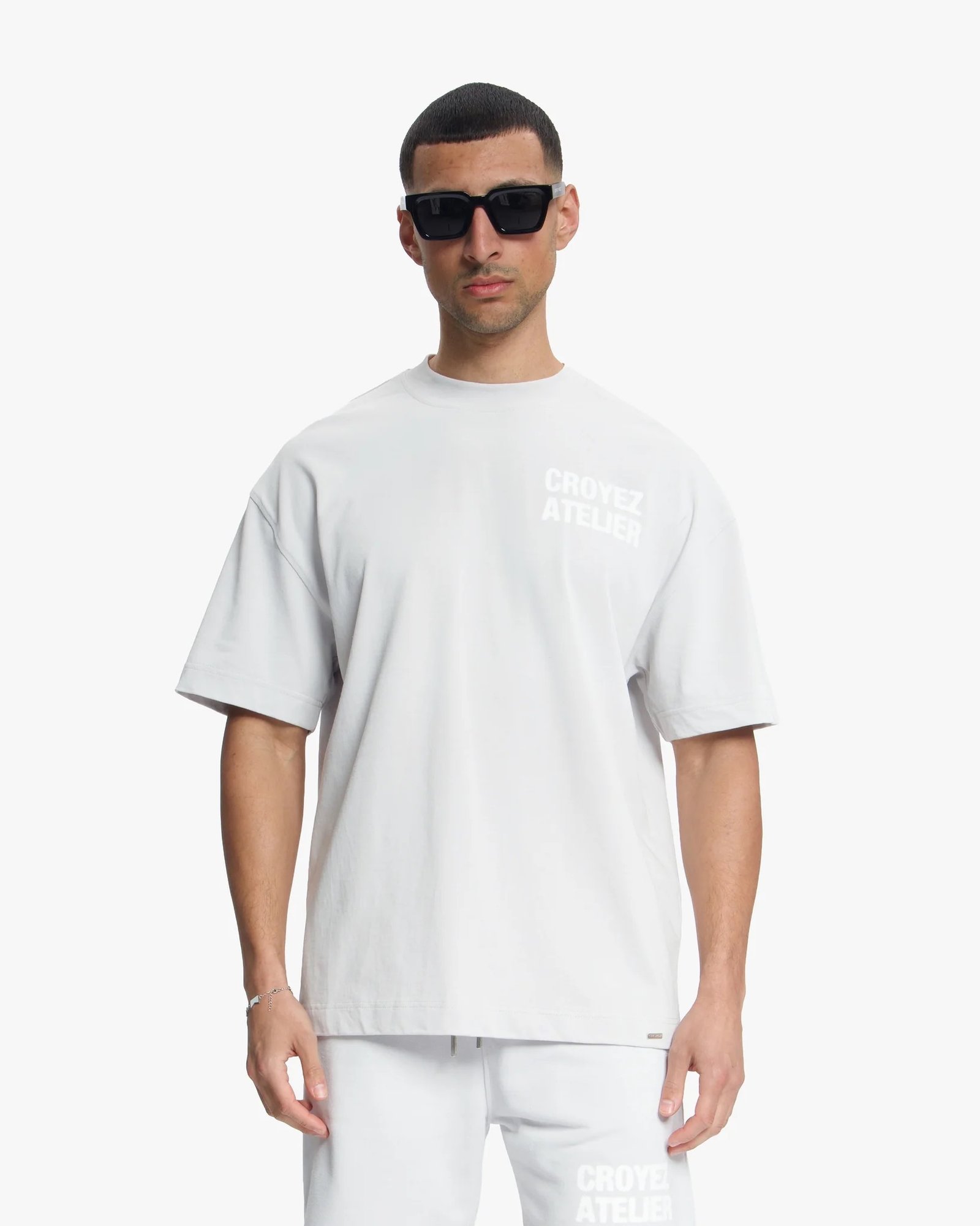 Croyez Sprayed Atelier T-Shirt | Light Grey