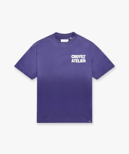 Croyez Sprayed Atelier T-Shirt | Dark Purple