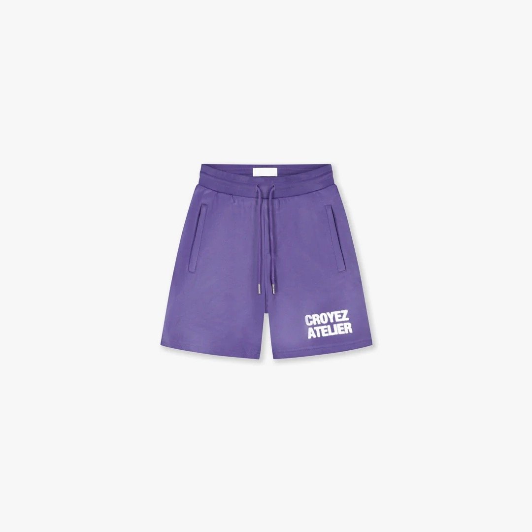 Croyez Sprayed Atelier Shorts | Dark Purple