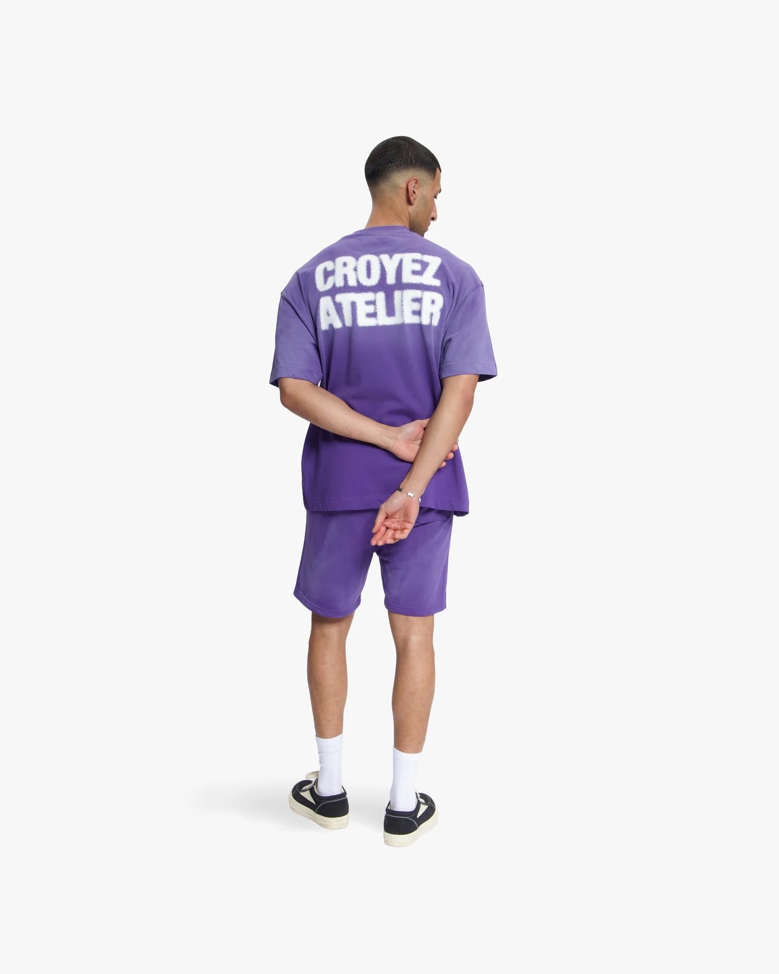 Croyez Sprayed Atelier Shorts | Dark Purple