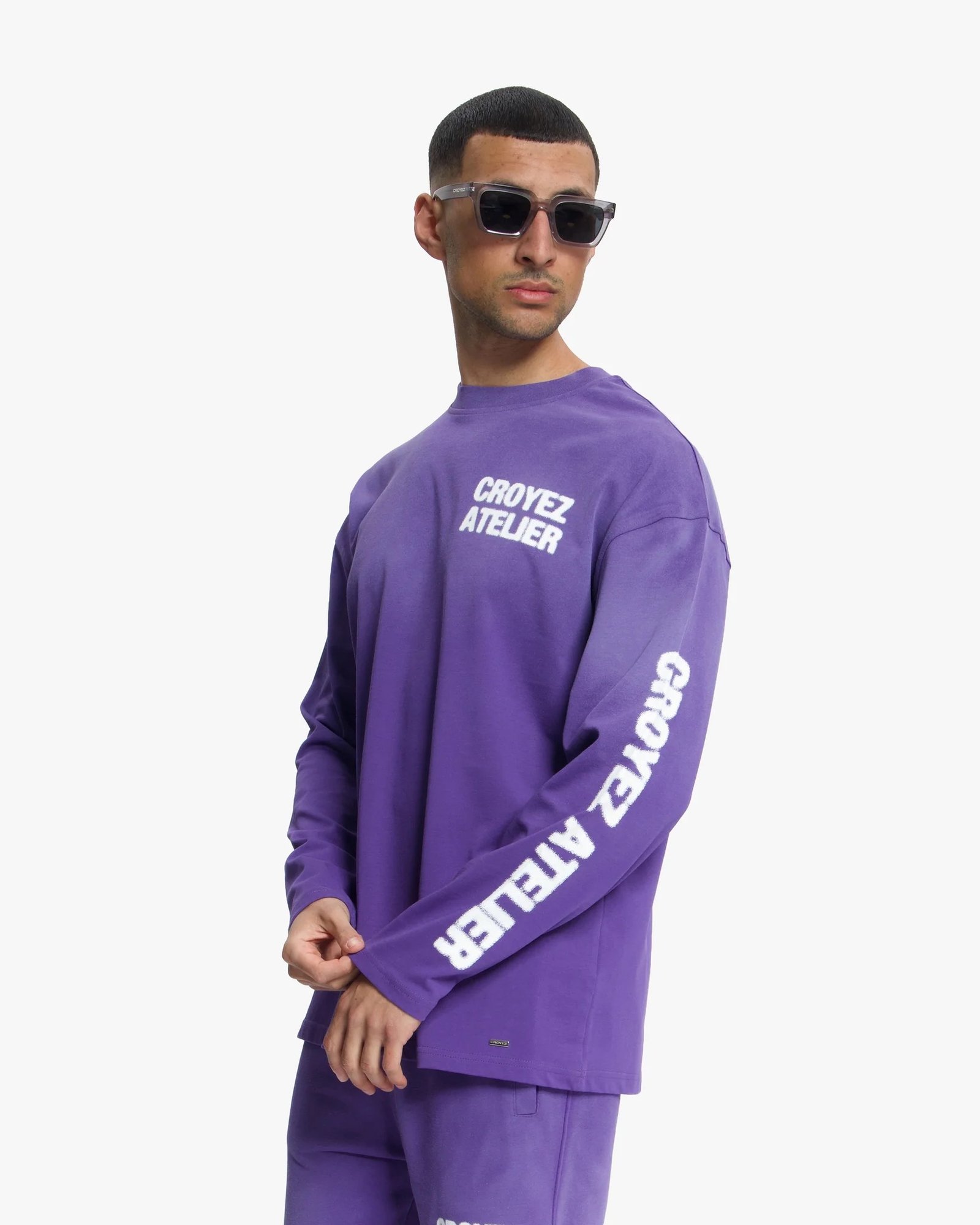 Croyez Sprayed Atelier Longsleeve | Dark Purple