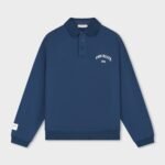 EQUALITÉ: VARSITY POLO SWEATER NAVY & OFF-WHITE