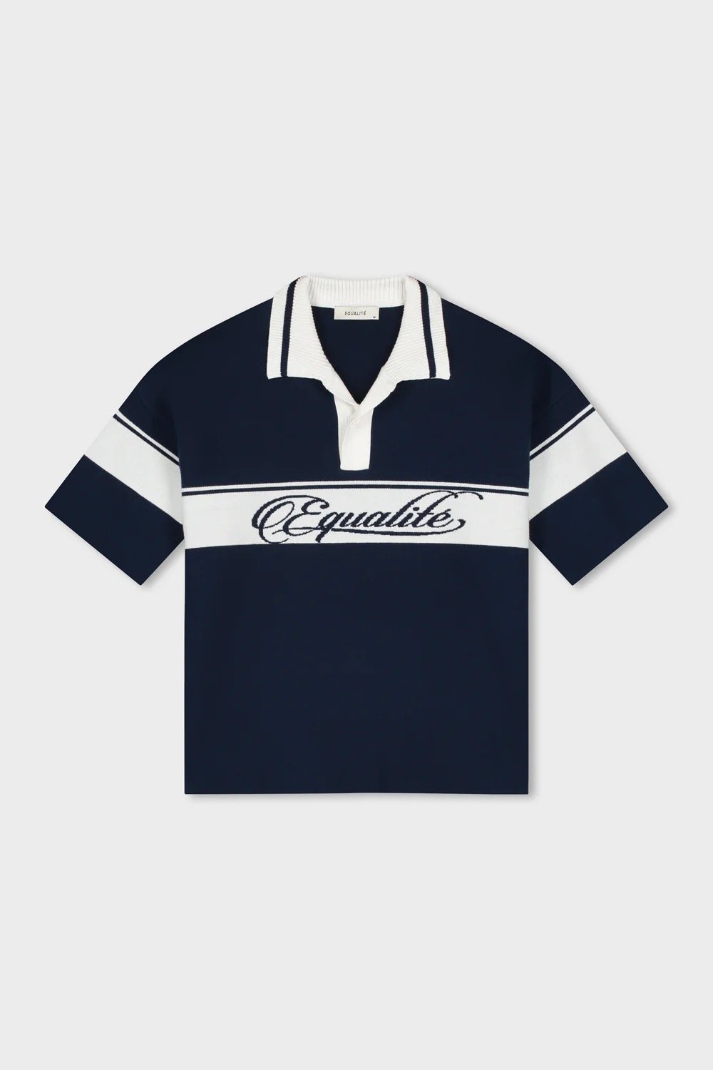 EQUALITÉ JADEN KNIT POLO NAVY