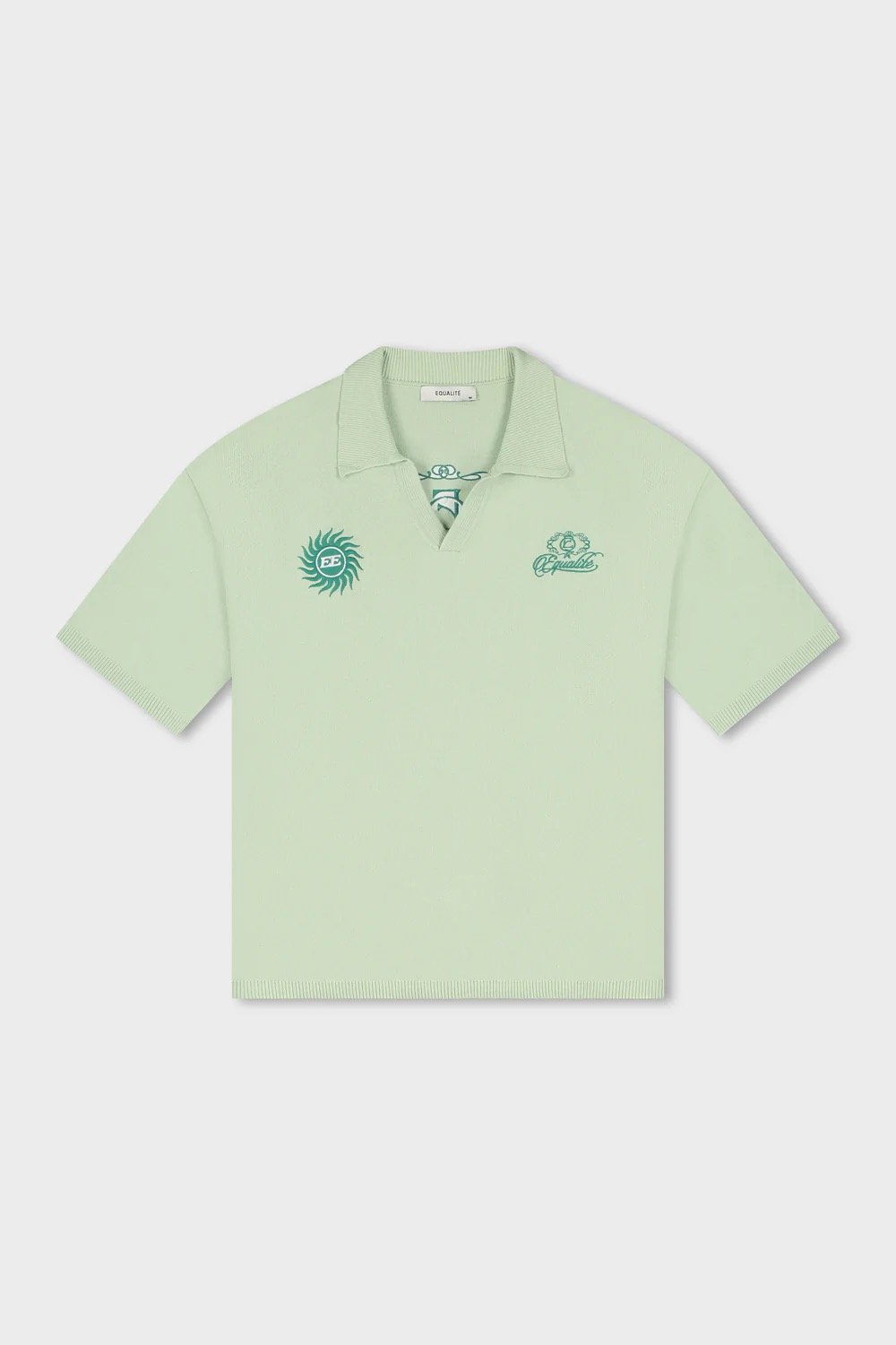 EQUALITÉ BEAU KNIT POLO SOFT LIGHT GREEN