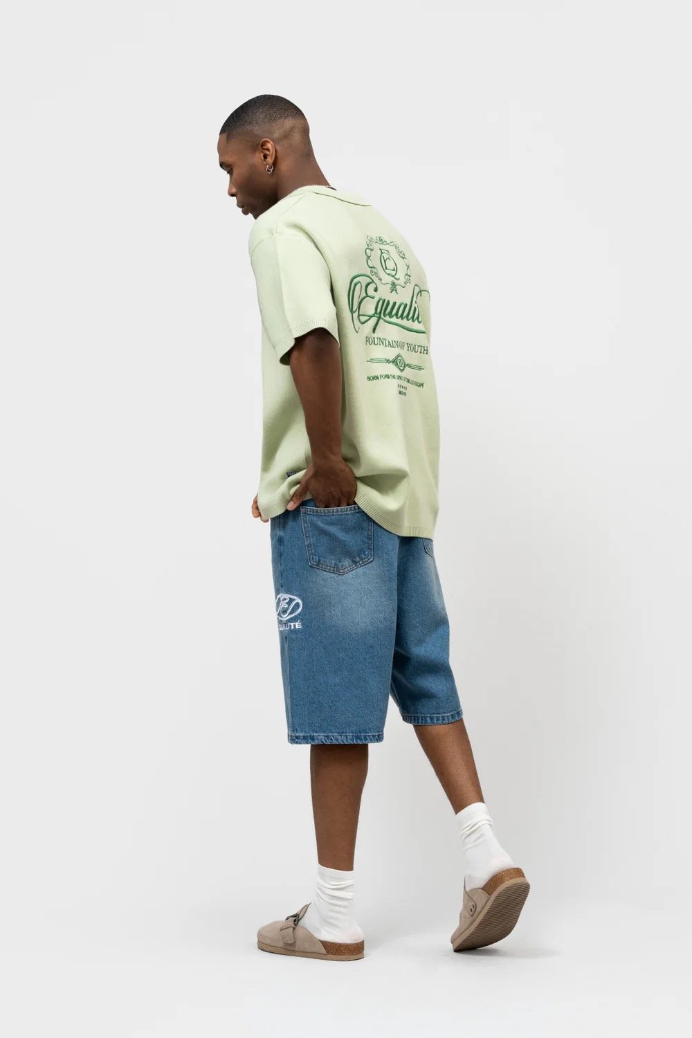 EQUALITÉ BEAU KNIT POLO SOFT LIGHT GREEN