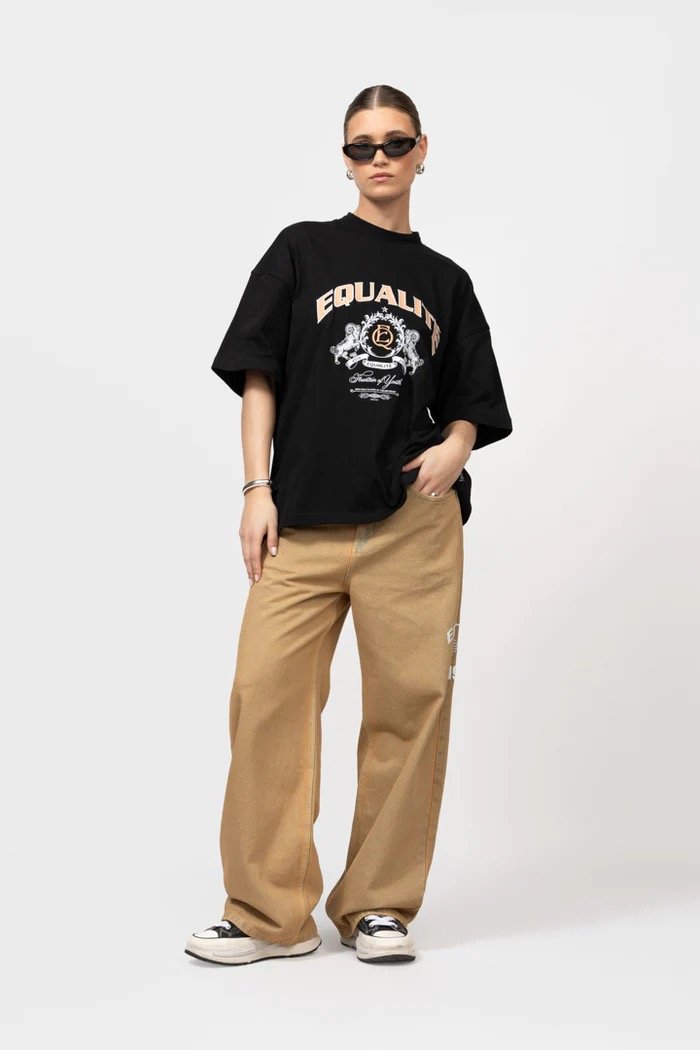 EQUALITÉ DANI BOXY FIT TEE BLACK