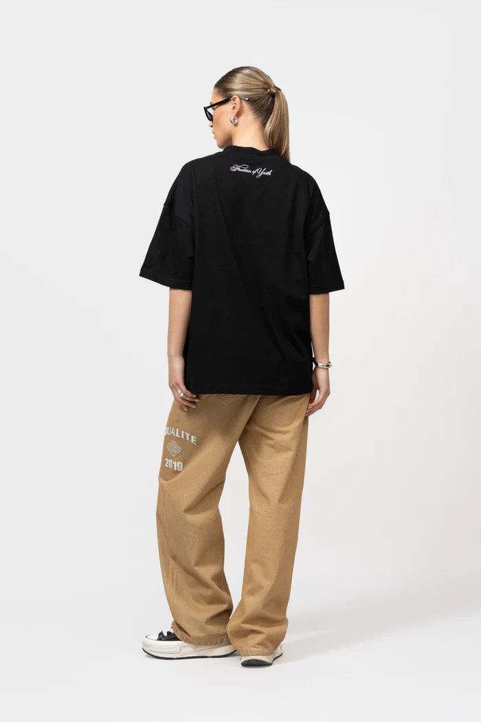 EQUALITÉ DANI BOXY FIT TEE BLACK