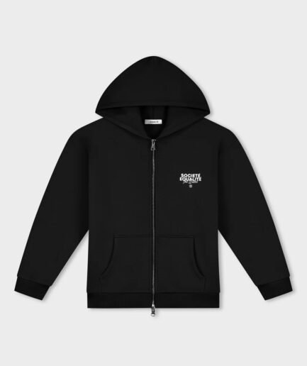 EQUALITÉ SOCIETÉ 2.0 OVERSIZED FULL ZIP HOODIE BLACK